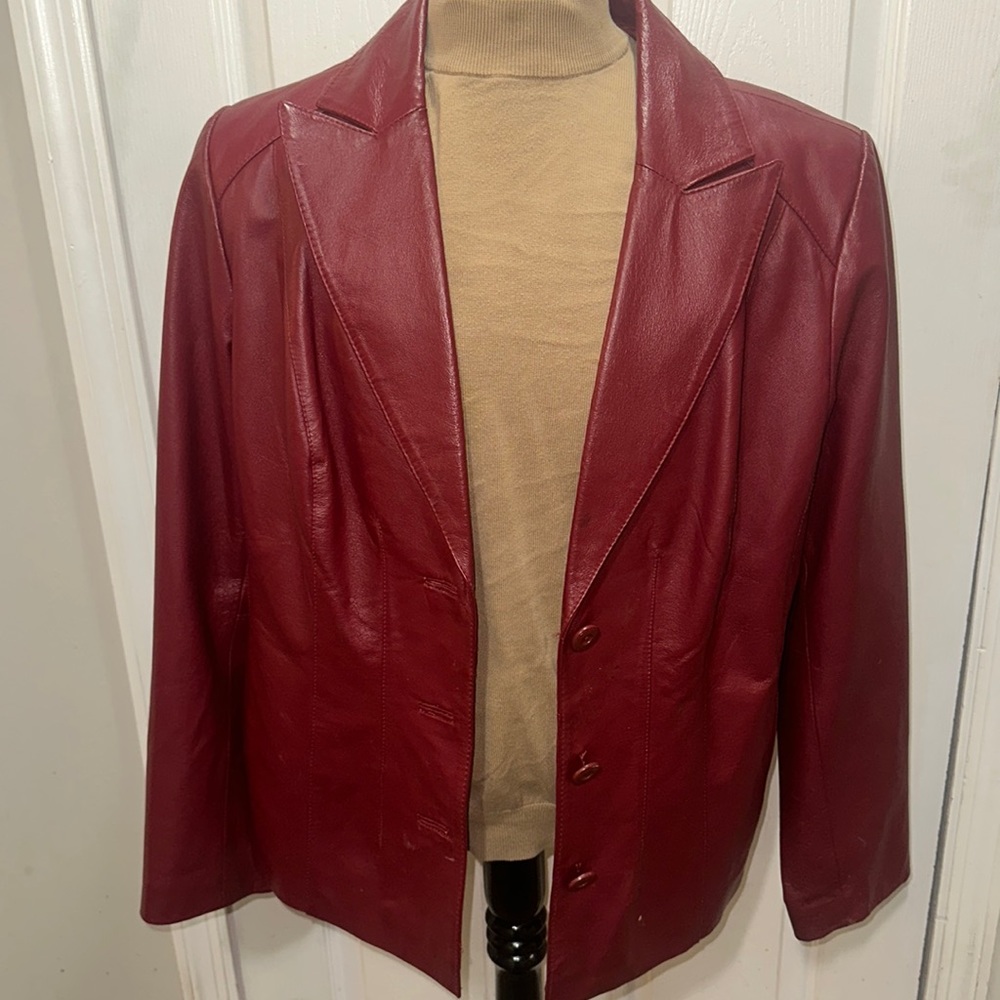 East 5th XL Red Leather Jacket